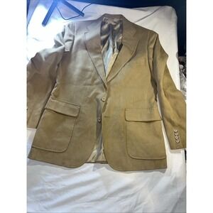D. Brooks Blazer Mens Lg Carmel Camel Hair Coat Vintage So Cool 364‎
